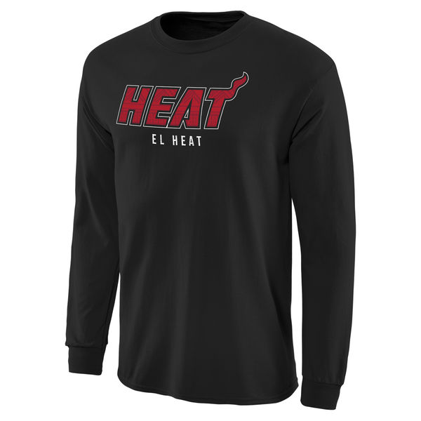 NBA Men Miami Heat Noches Enebea Long Sleeve TShirt Black->->Sports Accessory
